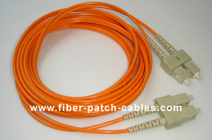 SC to SC multimode duplex fiber optic patch cable